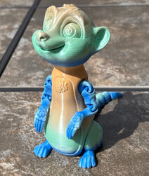 Poseable creatures with smooth movement and detailed textures. Printed in your choice of colours.